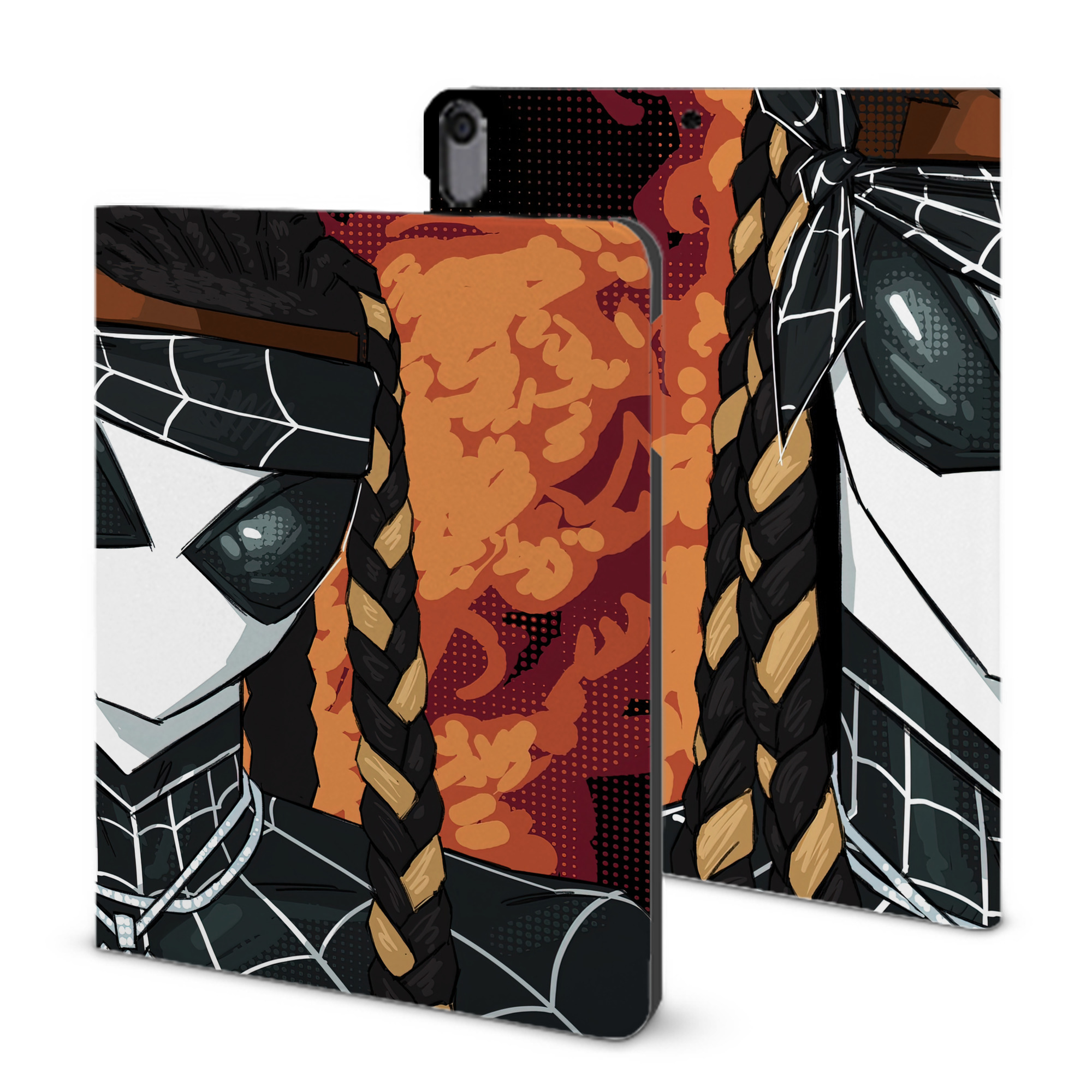 （画像用） Spider Man スパイダーマン IPad ケース ブック型 PUレザー TPU 耐衝撃 軽量 薄型 ペン収納なし 全面保護 IPad 各モデル対応